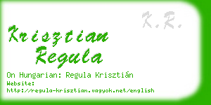 krisztian regula business card